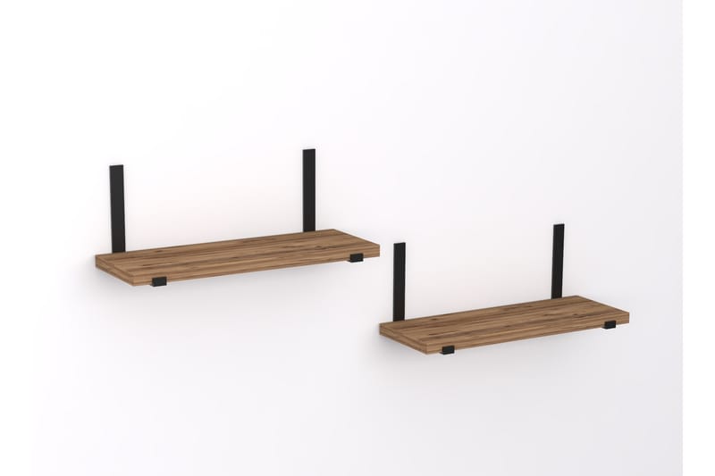 Kharwa Vägghylla 40x15 cm 2 Hyllor - Förvaring - Hylla - Vägghylla