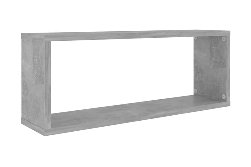 Vägghylla kubformad 6 st betonggrå 60x15x23 cm spånskiva - Betonggrå - Förvaring - Hylla - Vägghylla