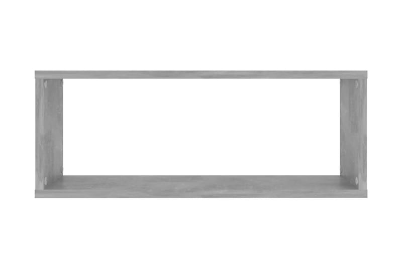 Vägghylla kubformad 6 st betonggrå 60x15x23 cm spånskiva - Betonggrå - Förvaring - Hylla - Vägghylla