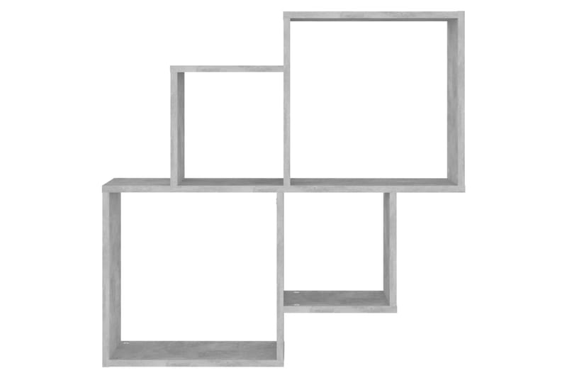 Vägghylla kubformad betonggrå 80x15x78,5 cm spånskiva - Betonggrå - Vägghylla