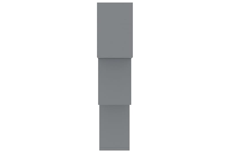 Kubhyllor högglans grå 84,5x15x27 cm spånskiva - Grå - Vägghylla