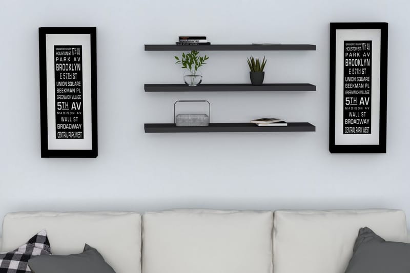 Lakasha Vägghylla 2 cm - Antracit - Förvaring - Hylla - Vägghylla