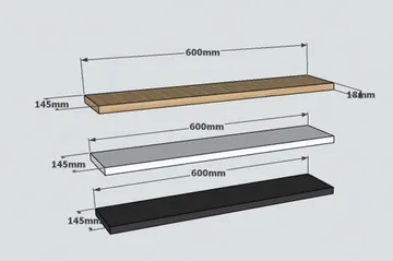 Lakasha Vägghylla 2 cm - Valnöt - Förvaring - Hylla - Vägghylla