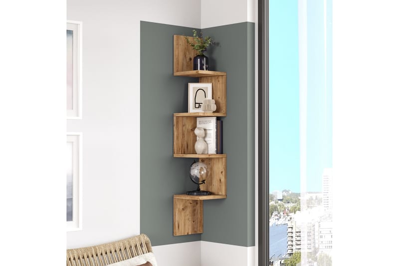 Lefford Vägghylla 22 cm, Brun