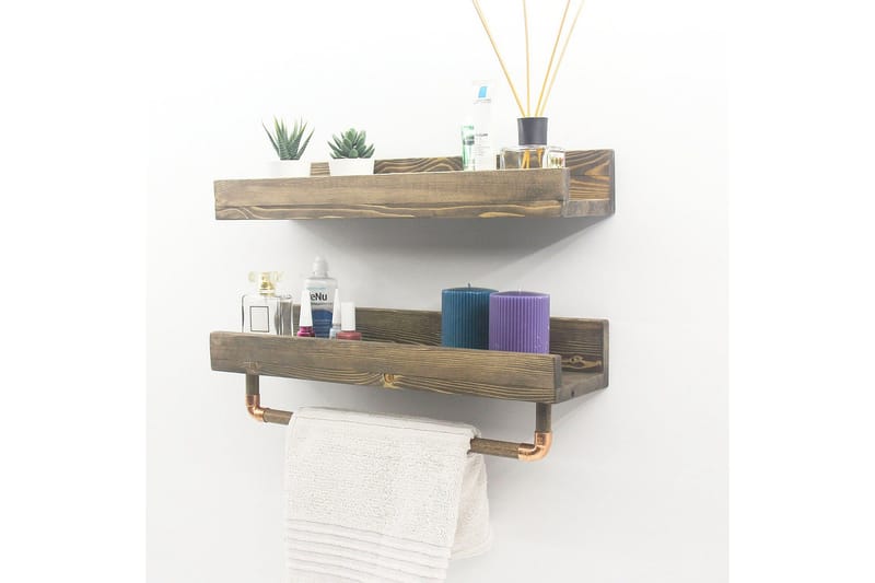 Leiasia Vägghylla 50 cm - Valnöt - Förvaring - Hylla - Vägghylla