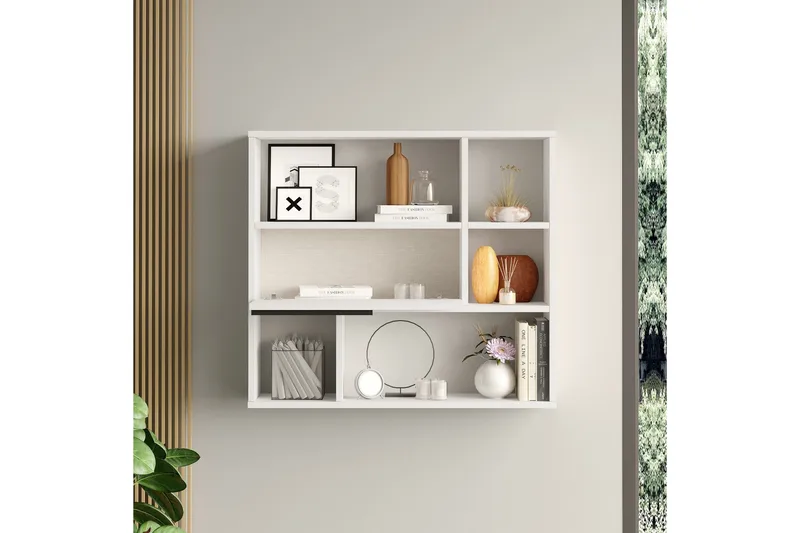 Liyakat Vägghylla 90,1 cm - Vit - Förvaring - Hylla - Vägghylla