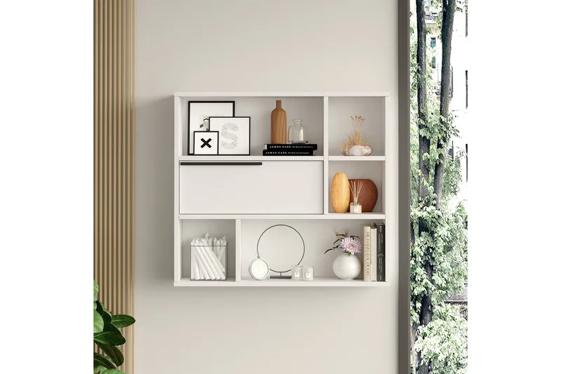 Liyakat Vägghylla 90,1 cm - Vit - Förvaring - Hylla - Vägghylla