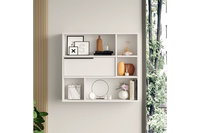 Liyakat Vägghylla 90,1 cm - Vit - Förvaring - Hylla - Vägghylla