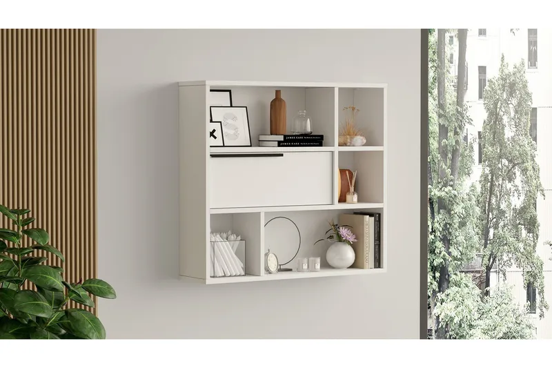 Liyakat Vägghylla 90,1 cm - Vit - Förvaring - Hylla - Vägghylla