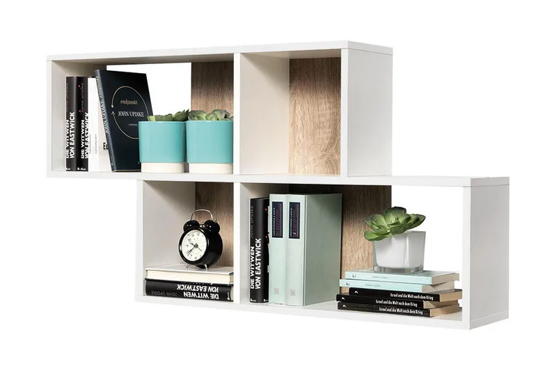 Matisse Vägghylla 100 cm, Vit/Ek
