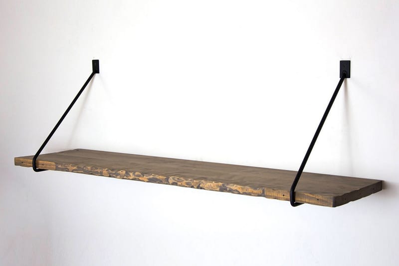 Mcgar Vägghylla 60 cm - Valnöt/Svart - Förvaring - Hylla - Vägghylla
