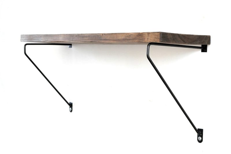Mcgar Vägghylla 60 cm - Valnöt/Svart - Förvaring - Hylla - Vägghylla