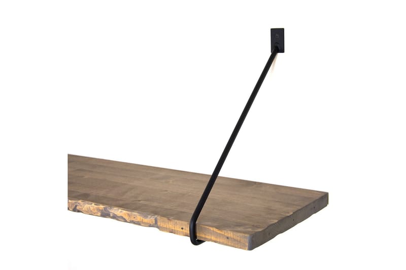 Mcgar Vägghylla 60 cm - Valnöt/Svart - Förvaring - Hylla - Vägghylla