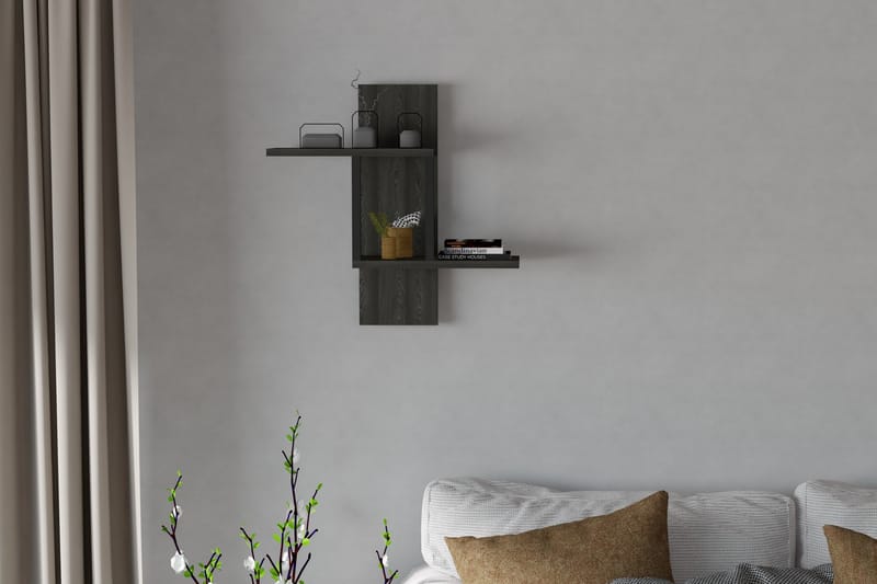 Meadows Vägghylla 20x40 cm 2-pack - Antracit - Förvaring - Hylla - Vägghylla