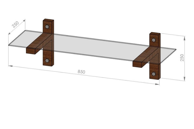 Michaelchristop Vägghylla 85 cm - Valnöt - Förvaring - Hylla - Vägghylla