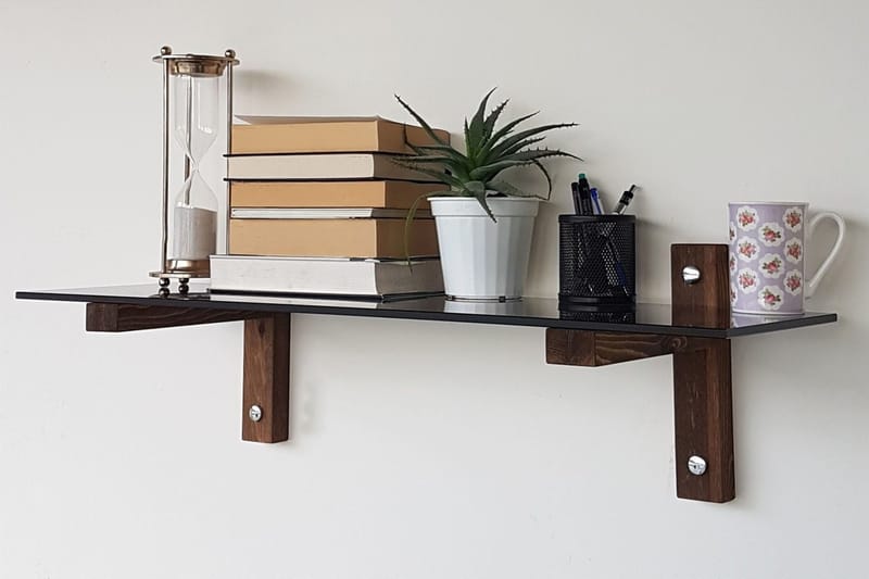 Michaelchristop Vägghylla 85 cm - Valnöt - Förvaring - Hylla - Vägghylla