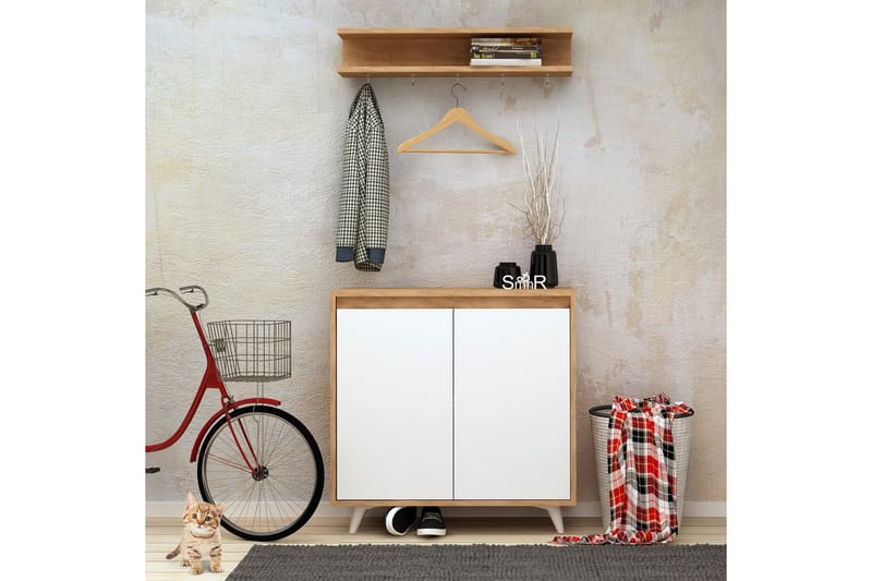 Mod Design Skänk/Hatthylla - Trä/Vit - Förvaring - Hylla - Vägghylla