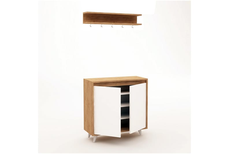 Mod Design Skänk/Hatthylla - Trä/Vit - Förvaring - Hylla - Vägghylla