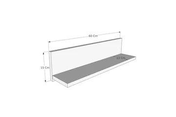 Munni Vägghylla 60 cm - Brun - Förvaring - Hylla - Vägghylla