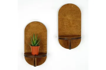 Nagaji Vägghylla 13 cm - Valnöt - Förvaring - Hylla - Vägghylla