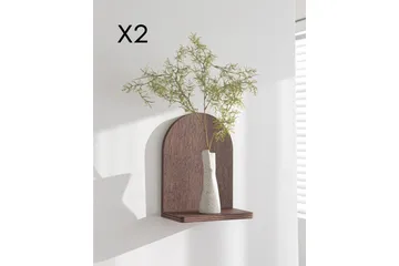 Nagaji Vägghylla 16 cm - Valnöt - Förvaring - Hylla - Vägghylla