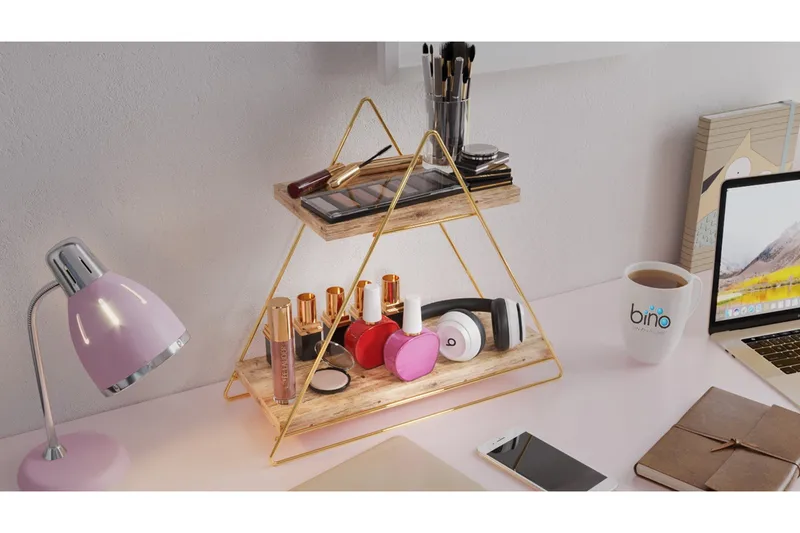 Naomasa Vägghylla 38 cm - Brun/Guld - Förvaring - Hylla - Vägghylla