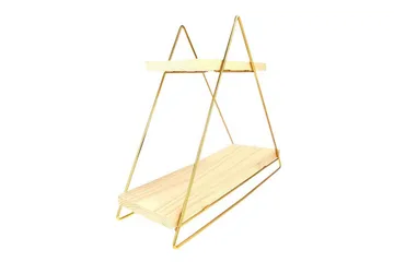 Naomasa Vägghylla 38 cm - Brun/Guld - Förvaring - Hylla - Vägghylla