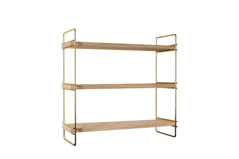 Naomasa Vägghylla 45 cm - Brun/Guld - Förvaring - Hylla - Vägghylla