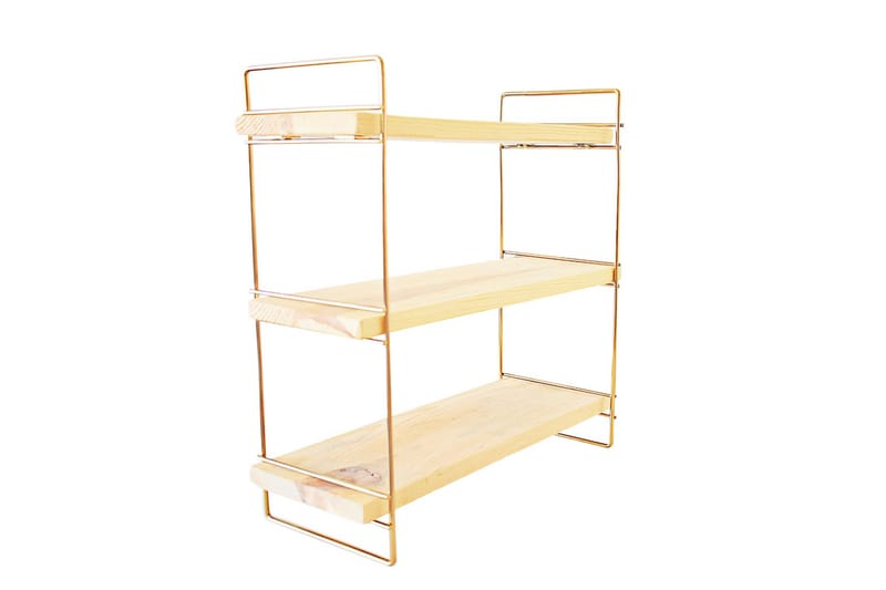 Naomasa Vägghylla 45 cm - Brun/Guld - Förvaring - Hylla - Vägghylla