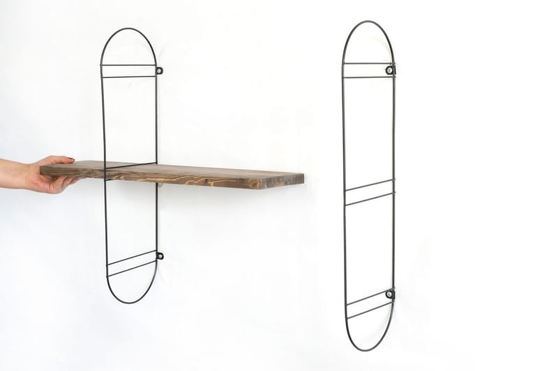 Nealhouse Vägghylla 60 cm - Valnöt/Svart - Förvaring - Hylla - Vägghylla