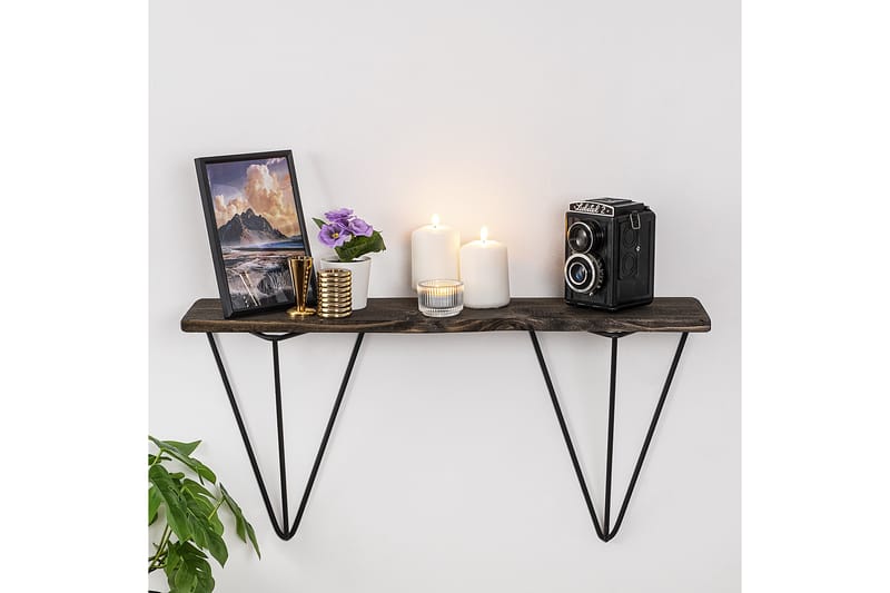 Neubs Vägghylla 15x60 cm - Svart/Valnöt - Förvaring - Hylla - Vägghylla