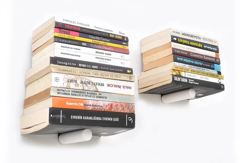 Noke Vägghylla 21 cm, Svart/Vit