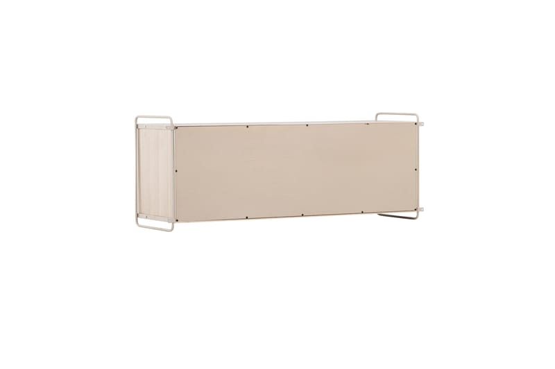 Paris Vägghylla 122x35 cm i Trä med Metallram - Vit - Förvaring - Hylla - Vägghylla