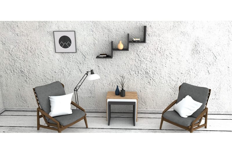 Pritzl Vägghylla 90 cm - Grå - Förvaring - Hylla - Vägghylla