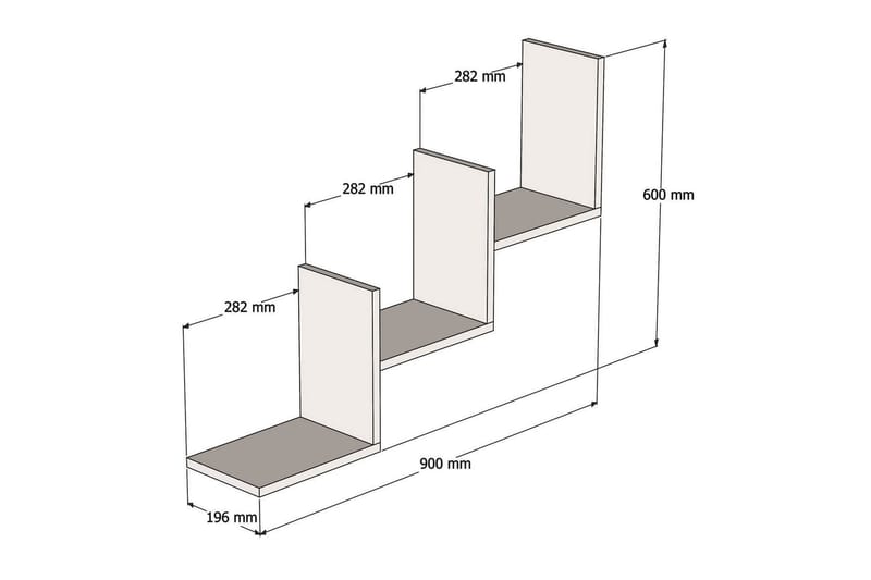 Pritzl Vägghylla 90 cm - Grå - Förvaring - Hylla - Vägghylla