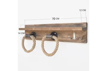 Pukkuri Förvaringsmöbel 60 cm - Brun - Förvaring - Klädförvaring - Klädhängare - Kroklist & Klädkrokar