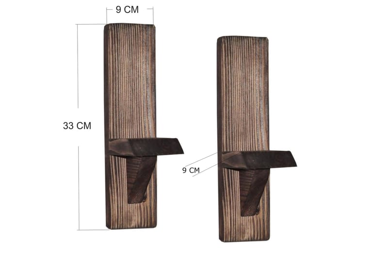 Pukkuri Vägghylla 10 cm - Brun - Vägghylla