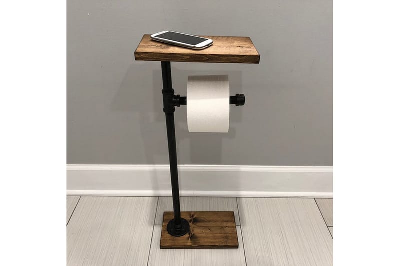 Pukkuri Pappershållare 30 cm - Brun/Svart - Hus & renovering - Kök & bad - Badrum - Badrumstillbehör - Toalettpappershållare