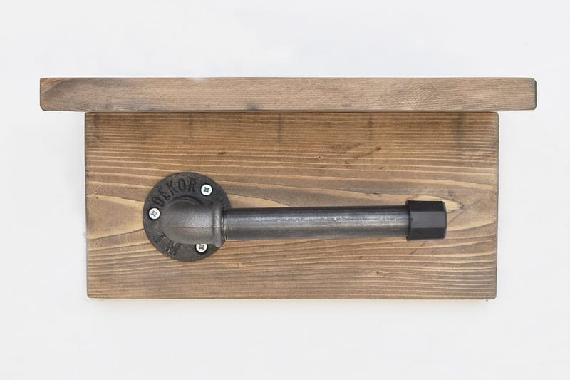 Pukkuri Pappershållare 30 cm - Brun/Svart - Hus & renovering - Kök & bad - Badrum - Badrumstillbehör - Toalettpappershållare