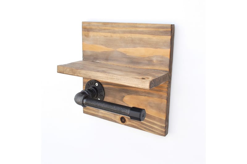 Pukkuri Pappershållare 14 cm - Brun/Svart - Hus & renovering - Kök & bad - Badrum - Badrumstillbehör - Toalettpappershållare