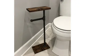 Pukkuri Pappershållare 30 cm - Brun/Svart - Hus & renovering - Kök & bad - Badrum - Badrumstillbehör - Toalettpappershållare