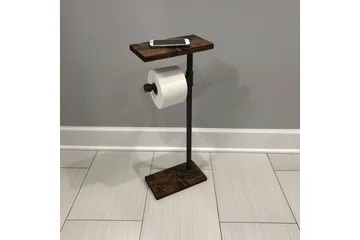 Pukkuri Pappershållare 30 cm - Brun/Svart - Hus & renovering - Kök & bad - Badrum - Badrumstillbehör - Toalettpappershållare