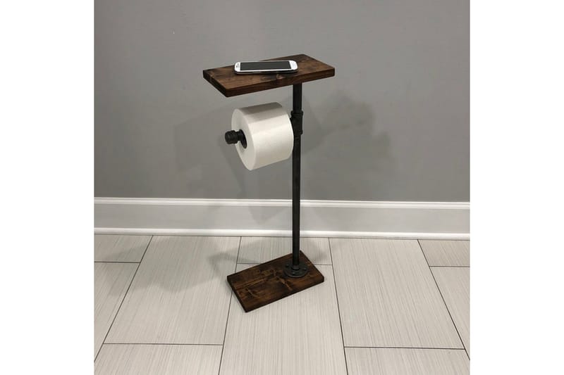 Pukkuri Pappershållare 30 cm - Brun/Svart - Hus & renovering - Kök & bad - Badrum - Badrumstillbehör - Toalettpappershållare