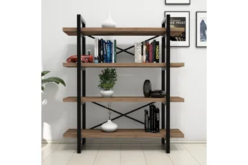 Puqa Design Bokhylla - Valnöt - Förvaring - Hylla - Vägghylla
