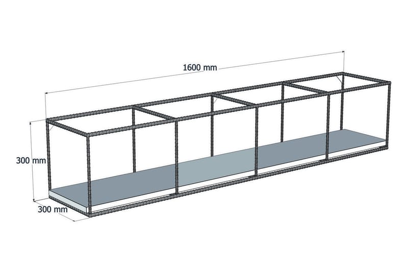 Puqa Design Vägghylla - Trä/Svart - Förvaring - Hylla - Vägghylla