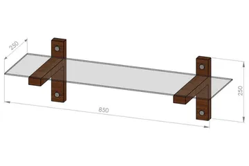 Quezad Vägghylla 85 cm - Valnöt - Förvaring - Hylla - Vägghylla