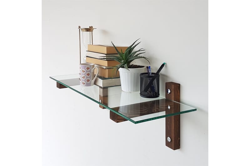 Quezad Vägghylla 85 cm - Valnöt - Förvaring - Hylla - Vägghylla