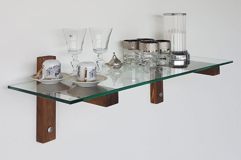 Quezad Vägghylla 85 cm - Valnöt - Förvaring - Hylla - Vägghylla