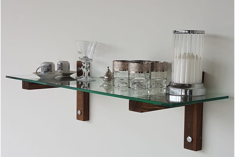 Quezad Vägghylla 85 cm - Valnöt - Förvaring - Hylla - Vägghylla