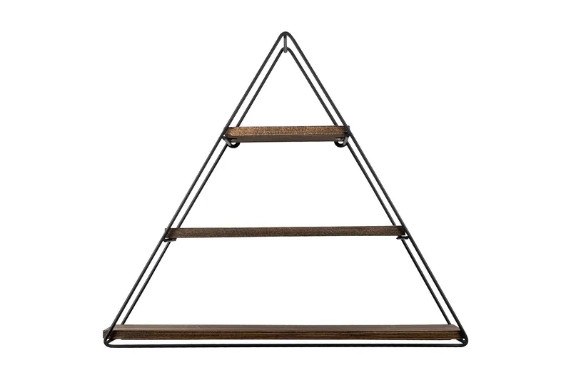 Raceme Vägghylla 60x15 cm 3 Hyllor - Svart/Mörkbrun - Förvaring - Hylla - Vägghylla